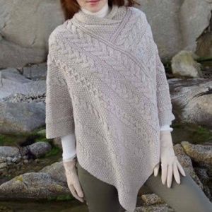 Aran Crafts Merino Wool Poncho